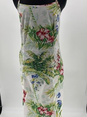 Tommy Hilfiger White Tropical Floral Strapless Dress
